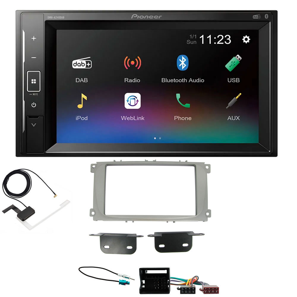 Ford Mondeo, Focus, S-Max Pioneer Double Din with DAB, 6.2" Screen Bluetooth Stereo Upgrade Kit