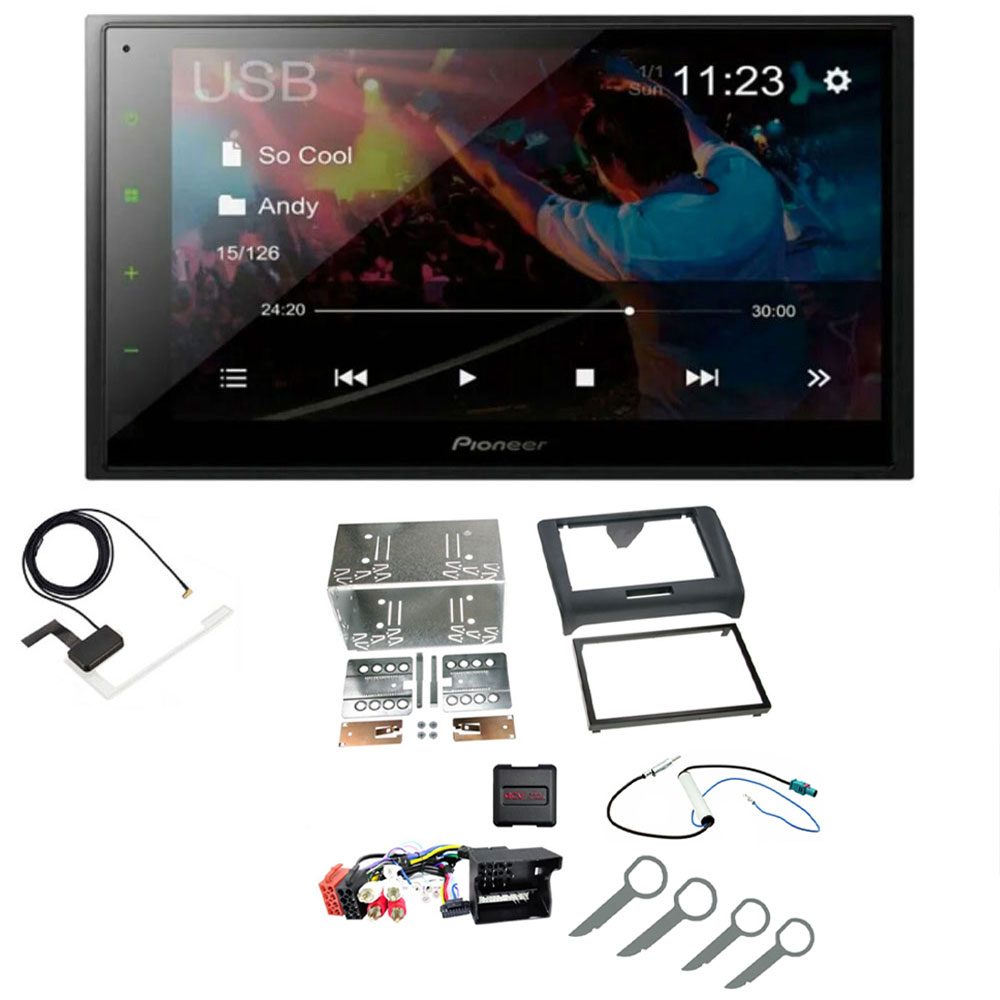 Audi TT 2006 - 2014 Pioneer 6.8" Screen Bluetooth iPod iPhone WebLink USB DAB Radio Upgrade Kit