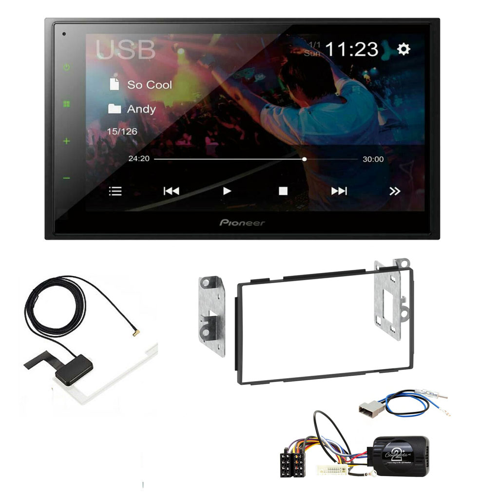 Nissan Qashqai Pioneer 6.8" Double Din Bluetooth WebLink USB DAB Radio Upgrade Kit