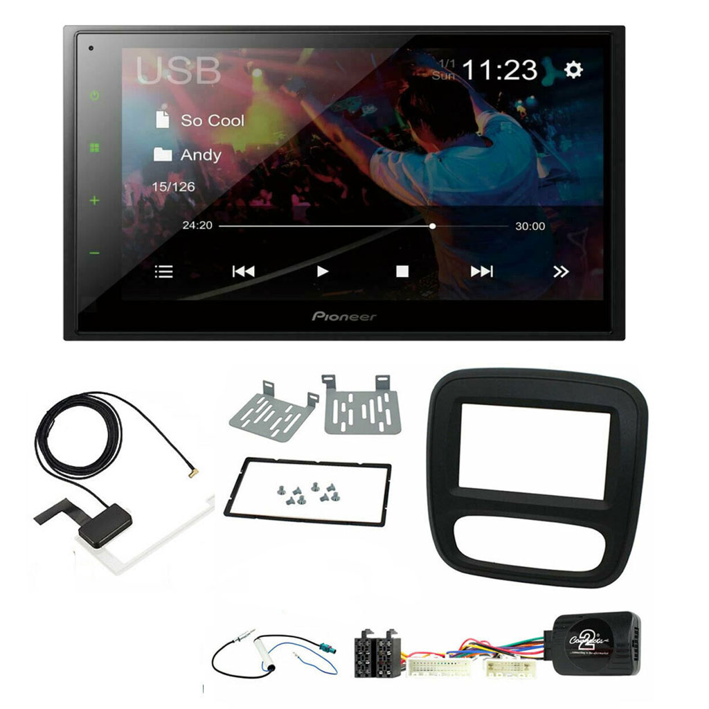 Renault Trafic 2014-2017 Pioneer 6.8" Double Din Bluetooth WebLink USB DAB Radio Upgrade Kit