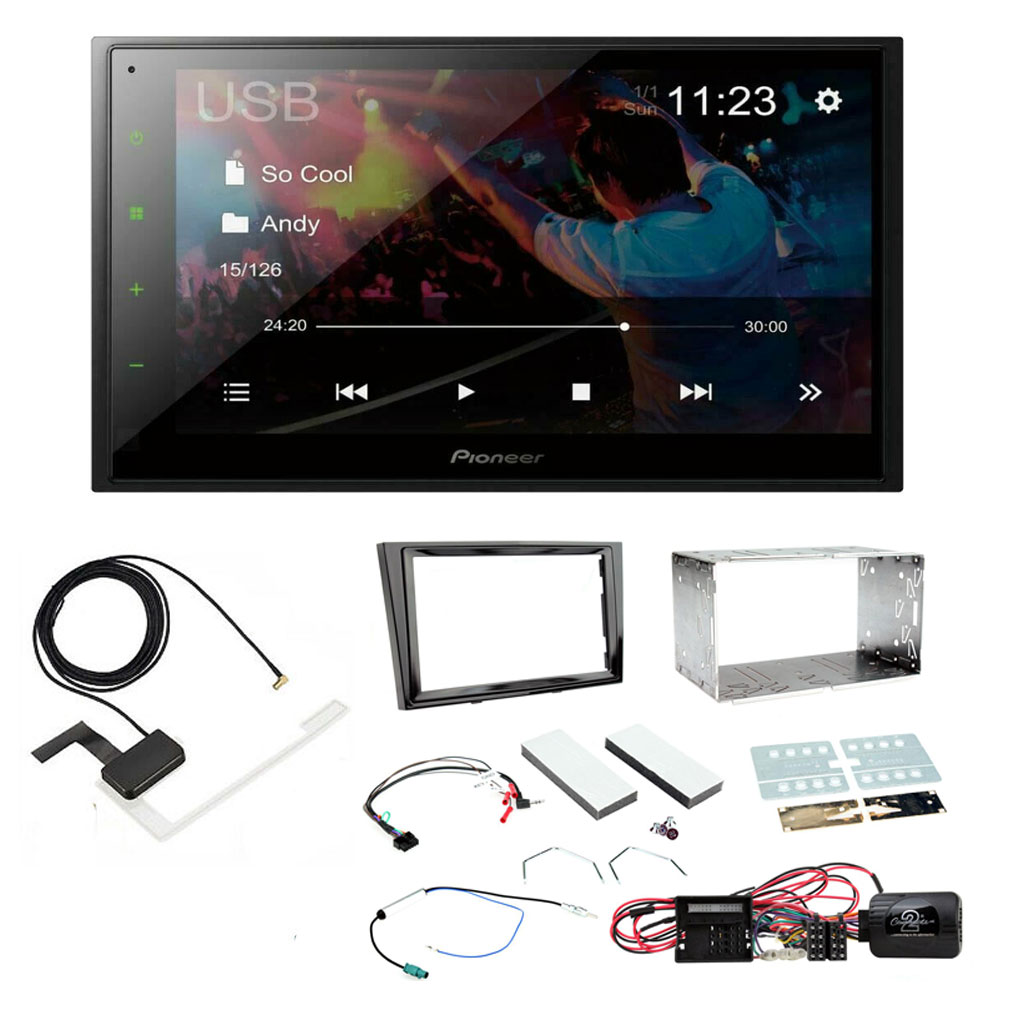 Vauxhall Corsa 2009-2014 Pioneer 6.8" Double Din Bluetooth WebLink USB DAB Radio Upgrade Kit