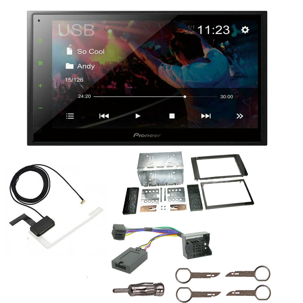 Ford Focus, Fiesta Pioneer 6.8" Double Din Bluetooth WebLink USB DAB Radio Upgrade Kit