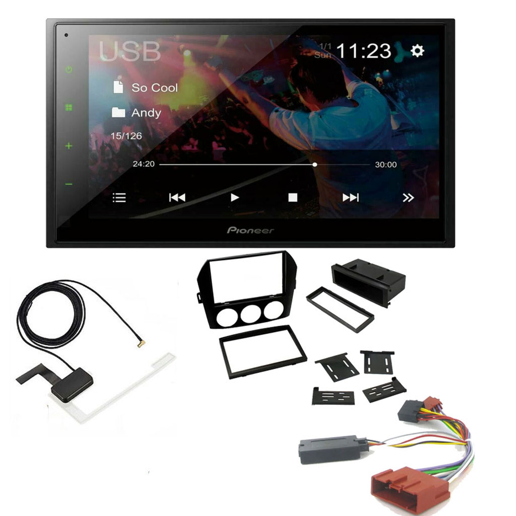 Mazda MX-5 2006-2008 Pioneer 6.8" Double Din Bluetooth WebLink USB DAB Radio Upgrade Kit