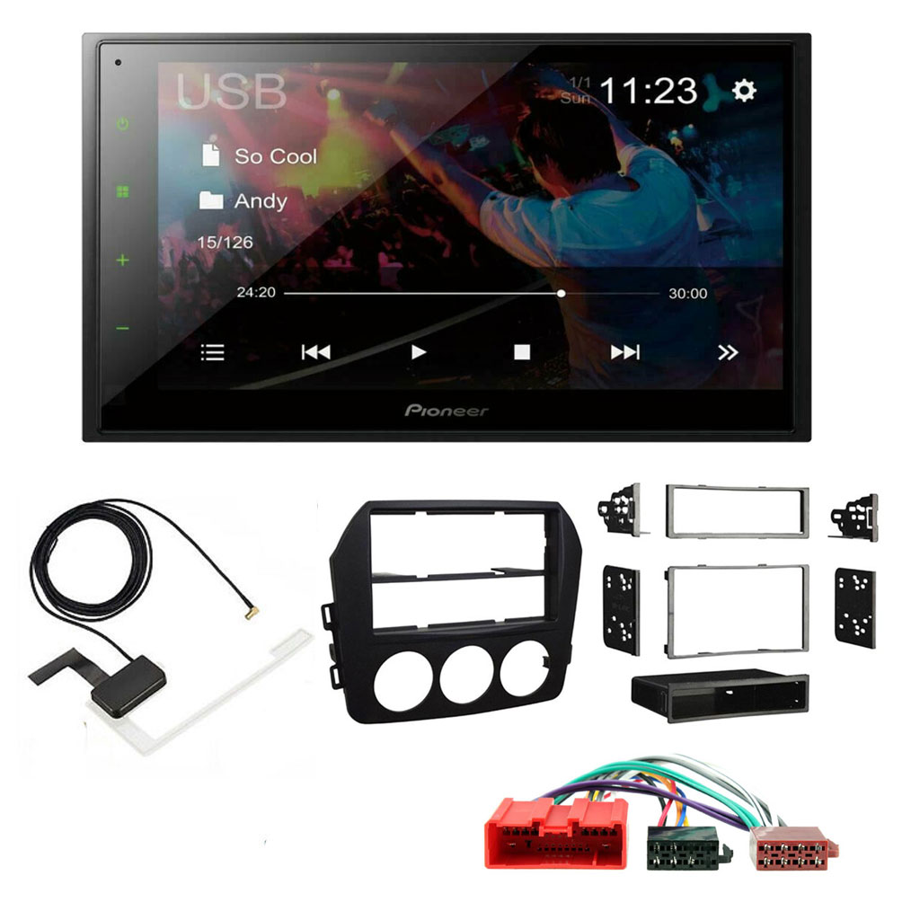 Mazda MX-5 2009-2015 Pioneer 6.8" Double Din Bluetooth WebLink USB DAB Radio Upgrade Kit