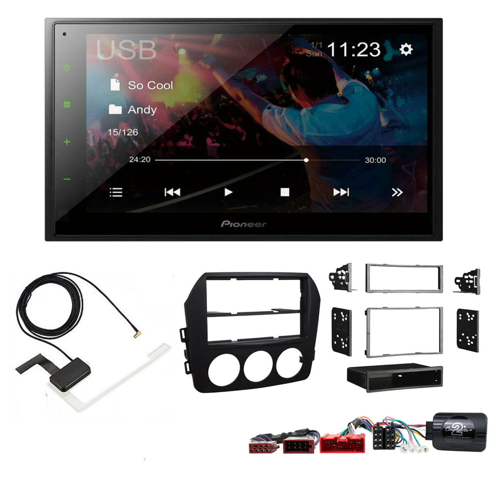 Mazda MX-5 2009 - 2015 Pioneer 6.8" Double Din Bluetooth WebLink USB DAB Radio Upgrade Kit