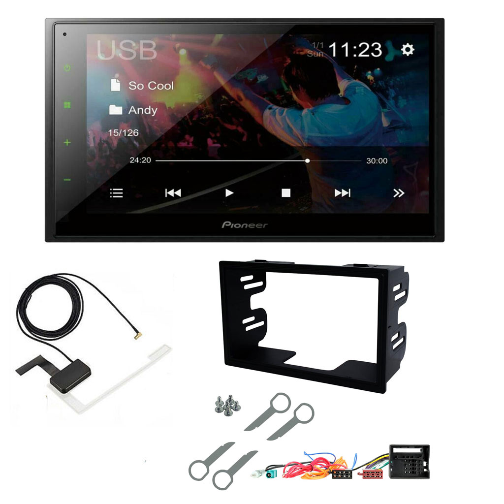 VW Transporter T5 Pioneer 6.8" Double Din Bluetooth WebLink USB DAB Radio Upgrade Kit