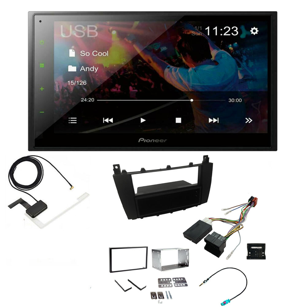 Mercedes C Class 2004 - 2007 Pioneer 6.8" Screen Bluetooth WebLink USB DAB Radio Upgrade Kit
