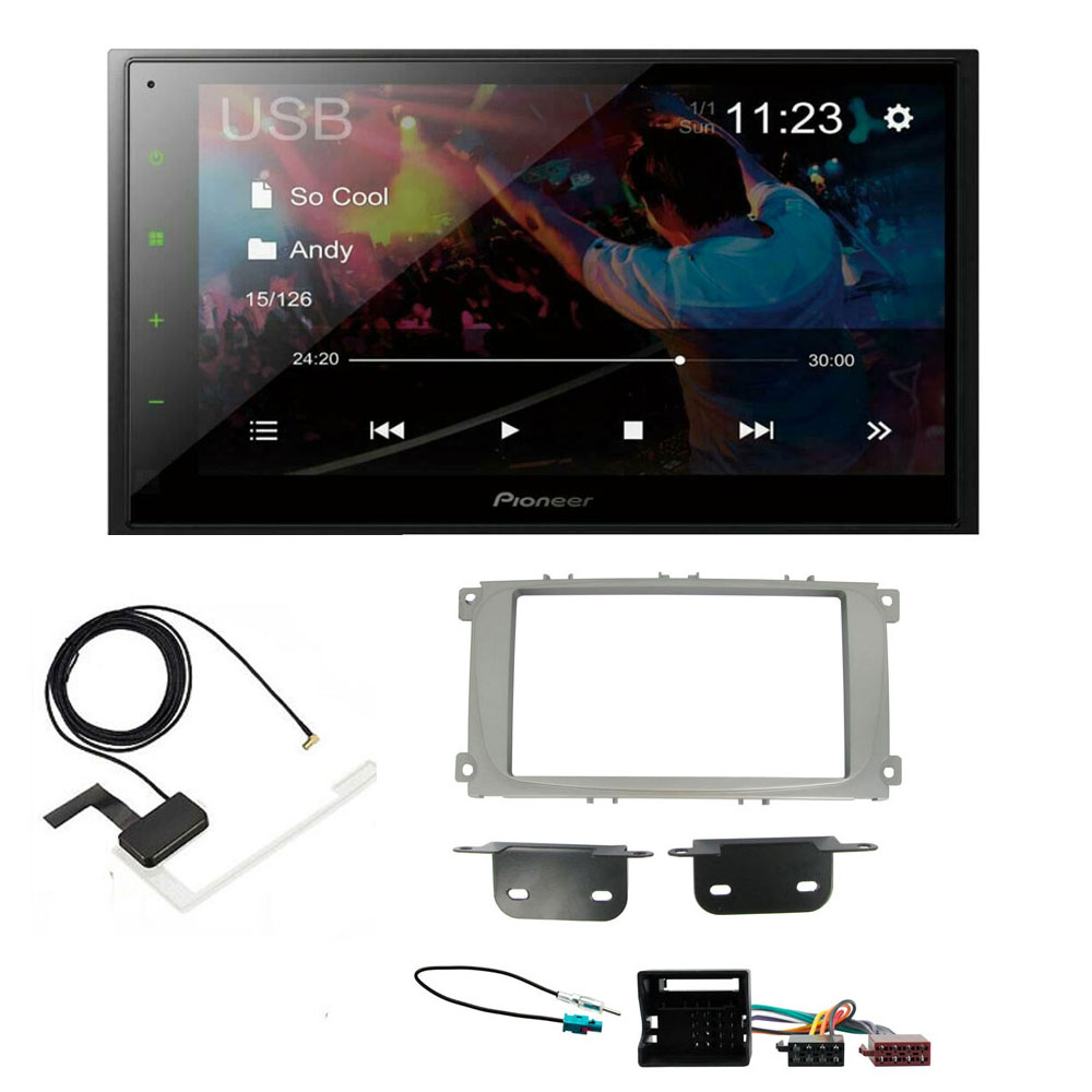 Ford Mondeo, Focus, S-Max Pioneer 6.8" Double Din Bluetooth WebLink USB DAB Radio Upgrade Kit