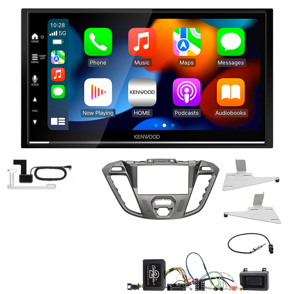 Ford Transit Custom 2012-2016 Kenwood DMX7722DABS Wireless Apple CarPlay Android Auto DAB Stereo Upgrade Kit