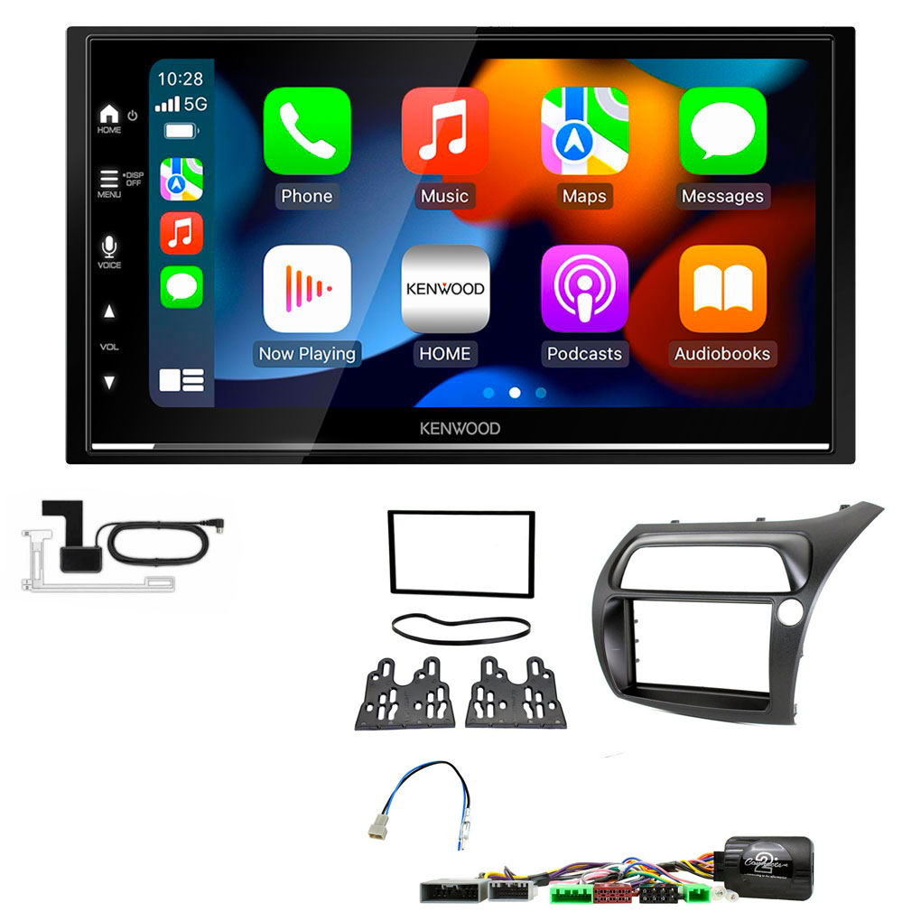 Honda Civic 2006 - 2011 Kenwood DMX7722DABS Wireless Apple CarPlay Android Auto DAB Stereo Upgrade Kit