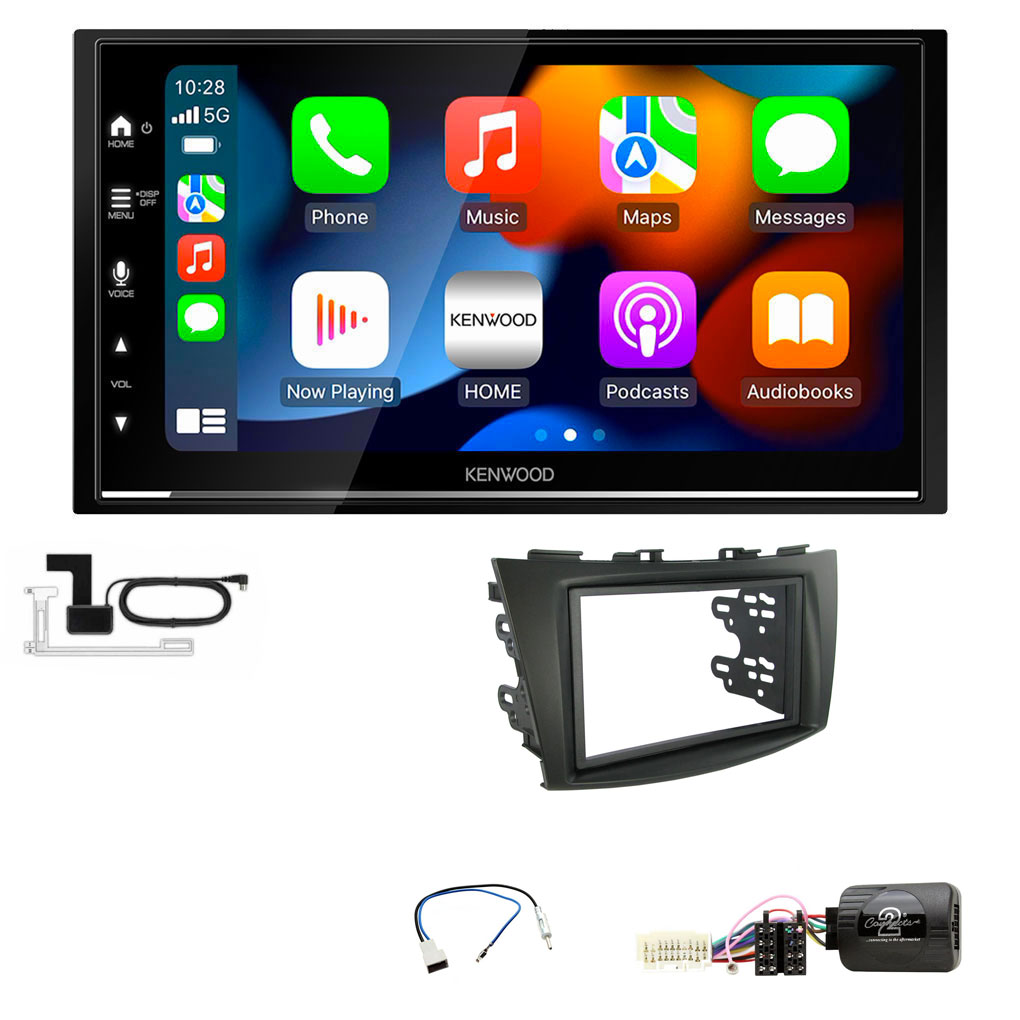 Suzuki Swift 2011-2017 Kenwood DMX7722DABS Wireless Apple CarPlay Android Auto DAB Stereo Upgrade Kit