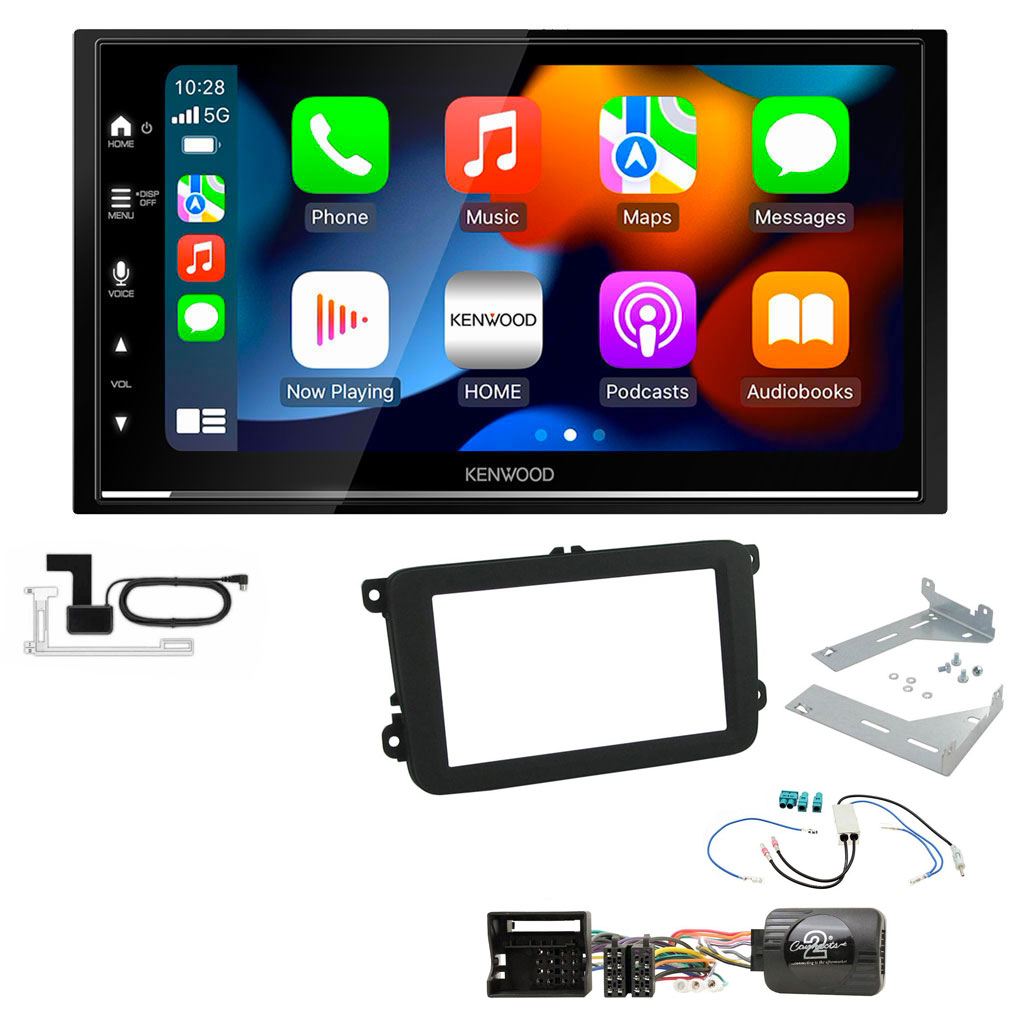 Volkswagen Magotan, Passat, Polo, Sagitar Kenwood DMX7722DABS Wireless Apple CarPlay Android Auto Stereo Upgrade Kit