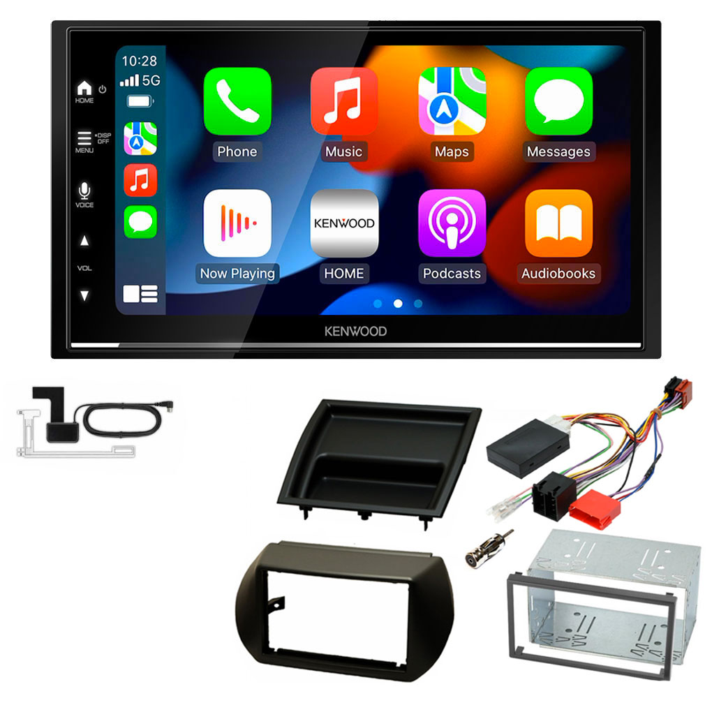 Peugeot Bipper Kenwood DMX7722DABS Wireless Apple CarPlay Android Auto DAB Stereo Upgrade Kit