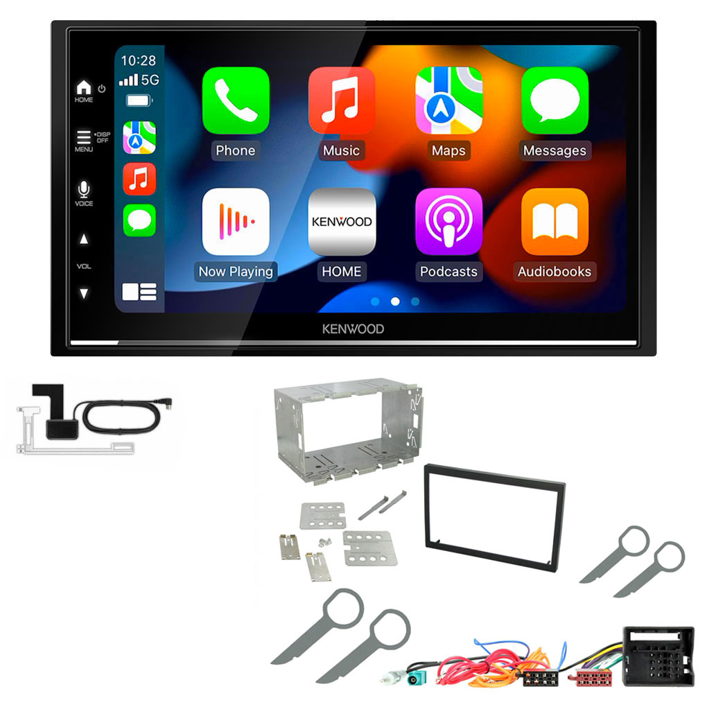 VW Polo 9N3 2005-2009 Kenwood DMX7722DABS Wireless Apple CarPlay Android Auto DAB Stereo Upgrade Kit