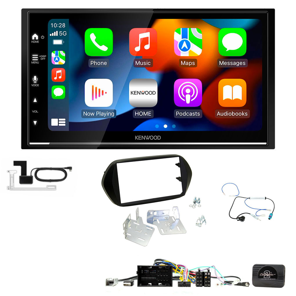 Fiat Tipo 2015-2021 Kenwood DMX7722DABS Wireless Apple CarPlay Android Auto DAB Stereo Upgrade Kit