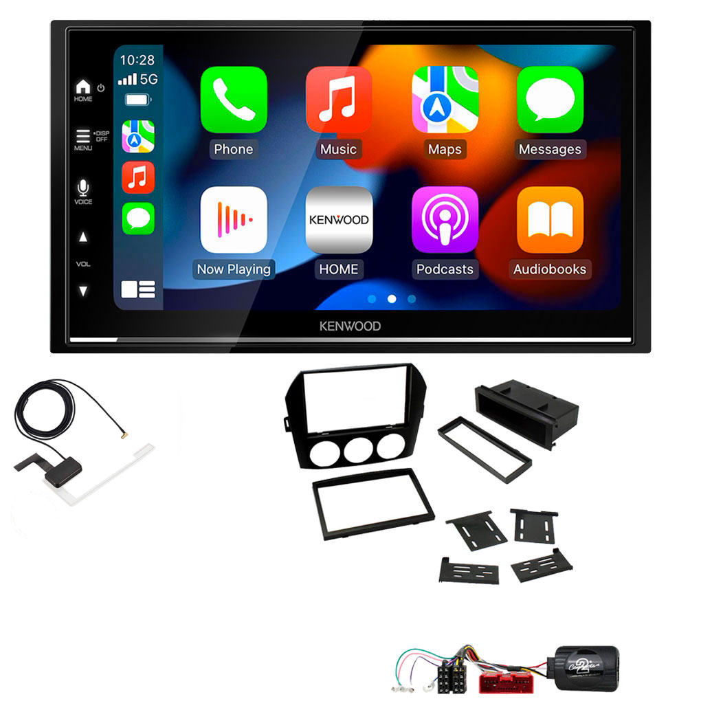 Mazda MX-5 Non-Bose Kenwood DMX7722DABS Wireless Apple CarPlay Android Auto DAB Stereo Upgrade Kit