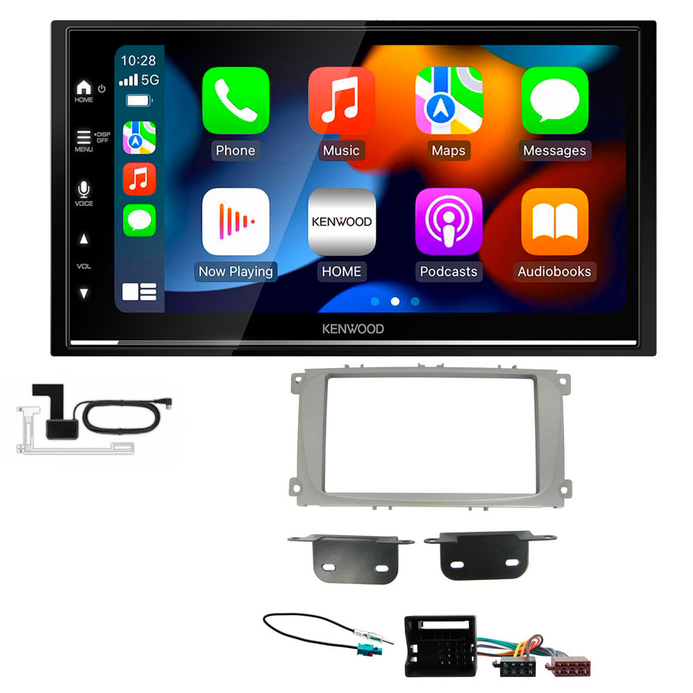 Ford Focus, Mondeo, S-Max Kenwood DMX7722DABS Wireless Apple CarPlay Android Auto DAB Stereo Upgrade Kit