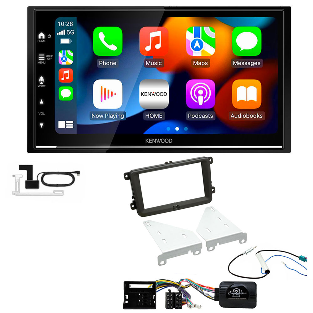 VW Transporter 2009-2015 Kenwood DMX7722DABS Wireless Apple CarPlay Android Auto DAB Stereo Upgrade Kit