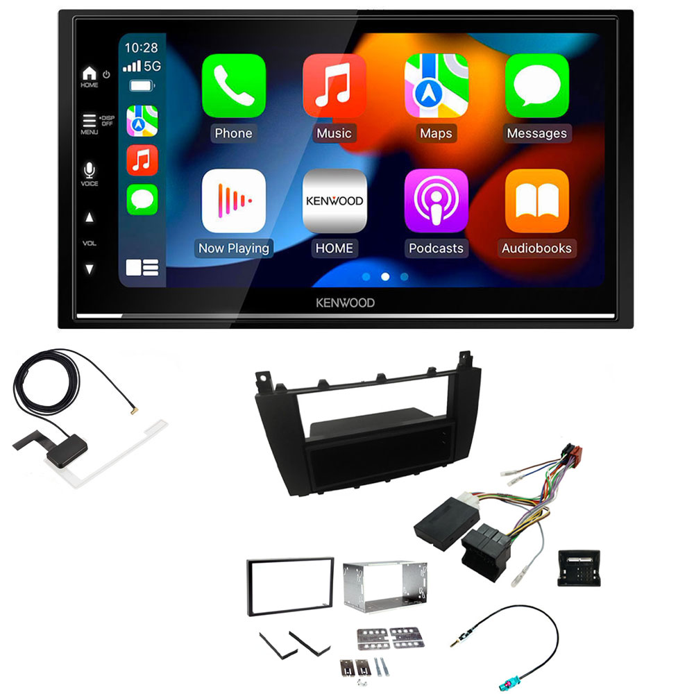 Mercedes C Class 2004 - 2007 Kenwood DMX7722DABS Wireless Apple CarPlay DAB Stereo Upgrade Kit