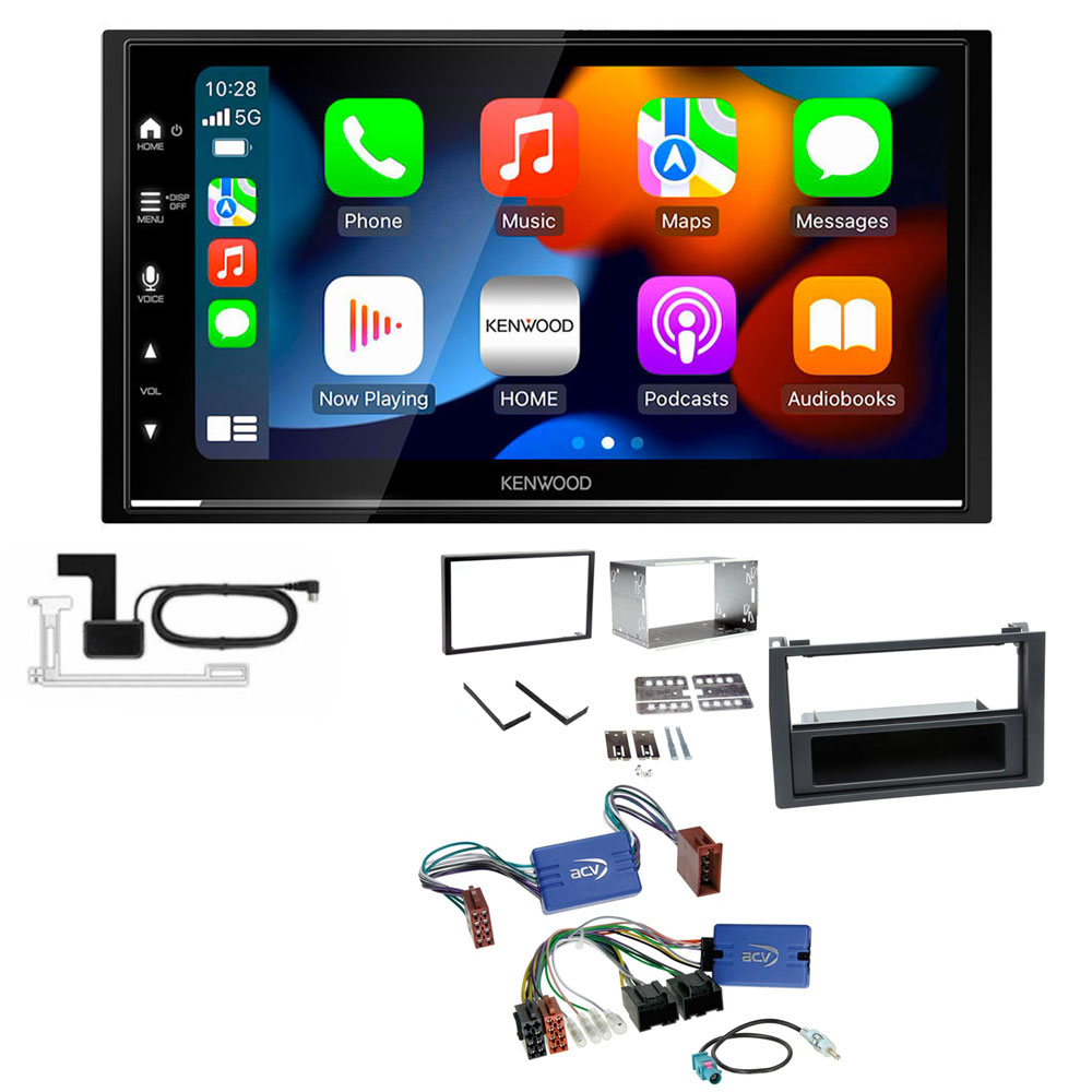 Saab 9-3 2006-2014 Kenwood DMX7722DABS Wireless Apple CarPlay Android Auto DAB Stereo Upgrade Kit