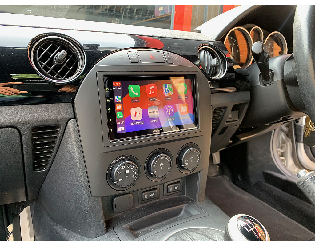 Mazda MX-5 Non-Bose Kenwood DMX7722DABS Wireless Apple CarPlay Android Auto DAB Stereo Upgrade Kit