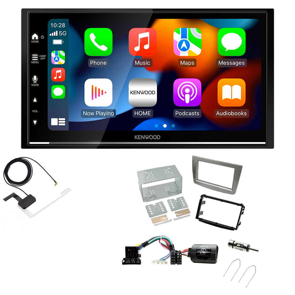 Alfa Romeo Mito 2008-2014 Kenwood DMX7722DABS Wireless Apple CarPlay Android Auto DAB Stereo Upgrade Kit