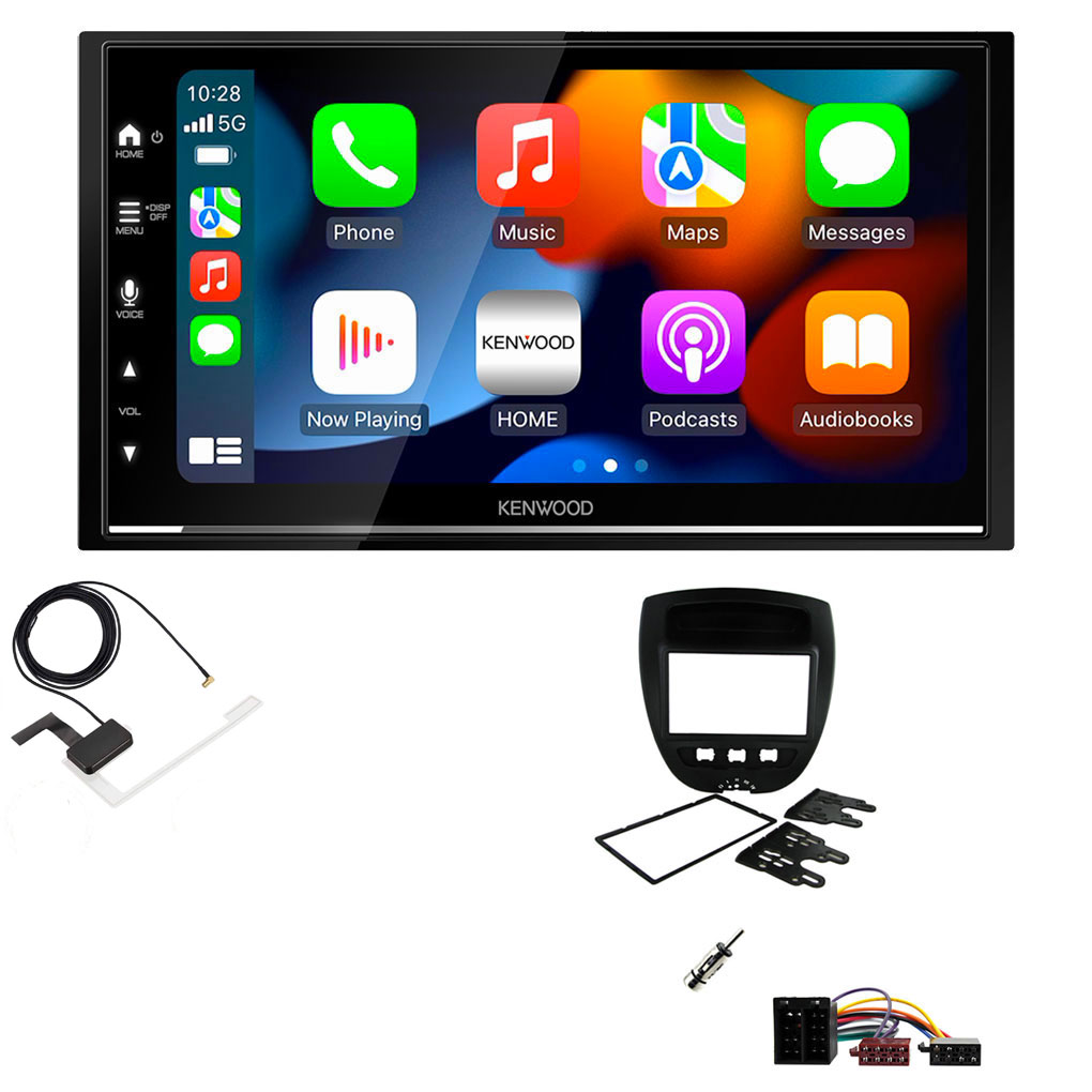 Citroen C1 2005 - 2014 Kenwood DMX7722DABS Wireless Apple CarPlay Android Auto DAB Stereo Upgrade Kit