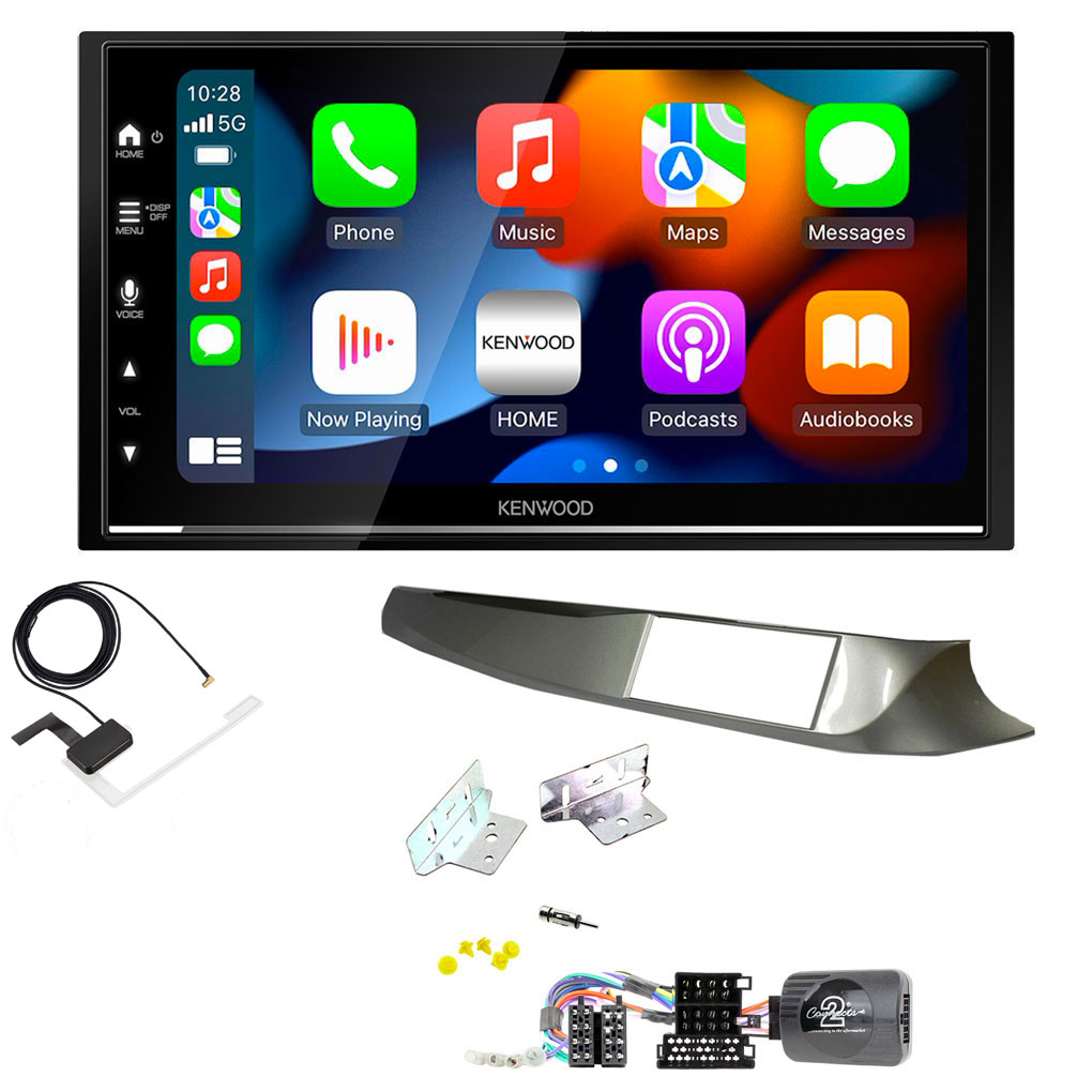 Alfa Romeo Giulietta (2010-2014) Silver Kenwood DMX7722DABS Wireless Apple CarPlay Android Auto DAB Stereo Upgrade Kit