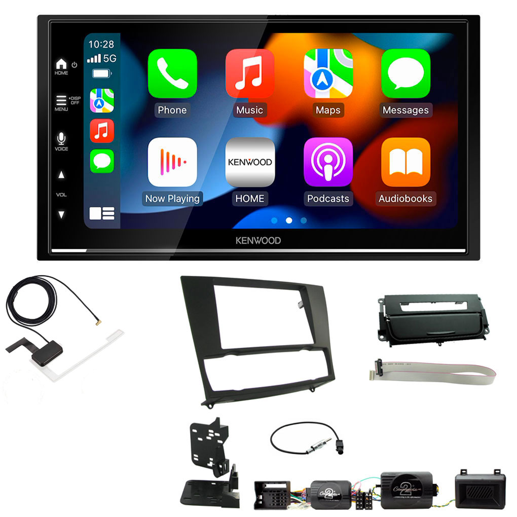 BMW 3 Series 2005 - 2012 Kenwood DMX7722DABS Wireless Apple CarPlay Android Auto DAB Stereo Upgrade Kit
