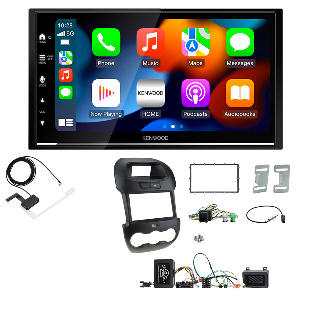 Ford Ranger Kenwood DMX7722DABS Wireless Apple CarPlay Android Auto DAB Stereo Upgrade Kit