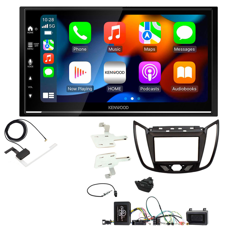 Ford Kuga 2013-2019 Kenwood DMX7722DABS Wireless Apple CarPlay Android Auto DAB Stereo Upgrade Kit