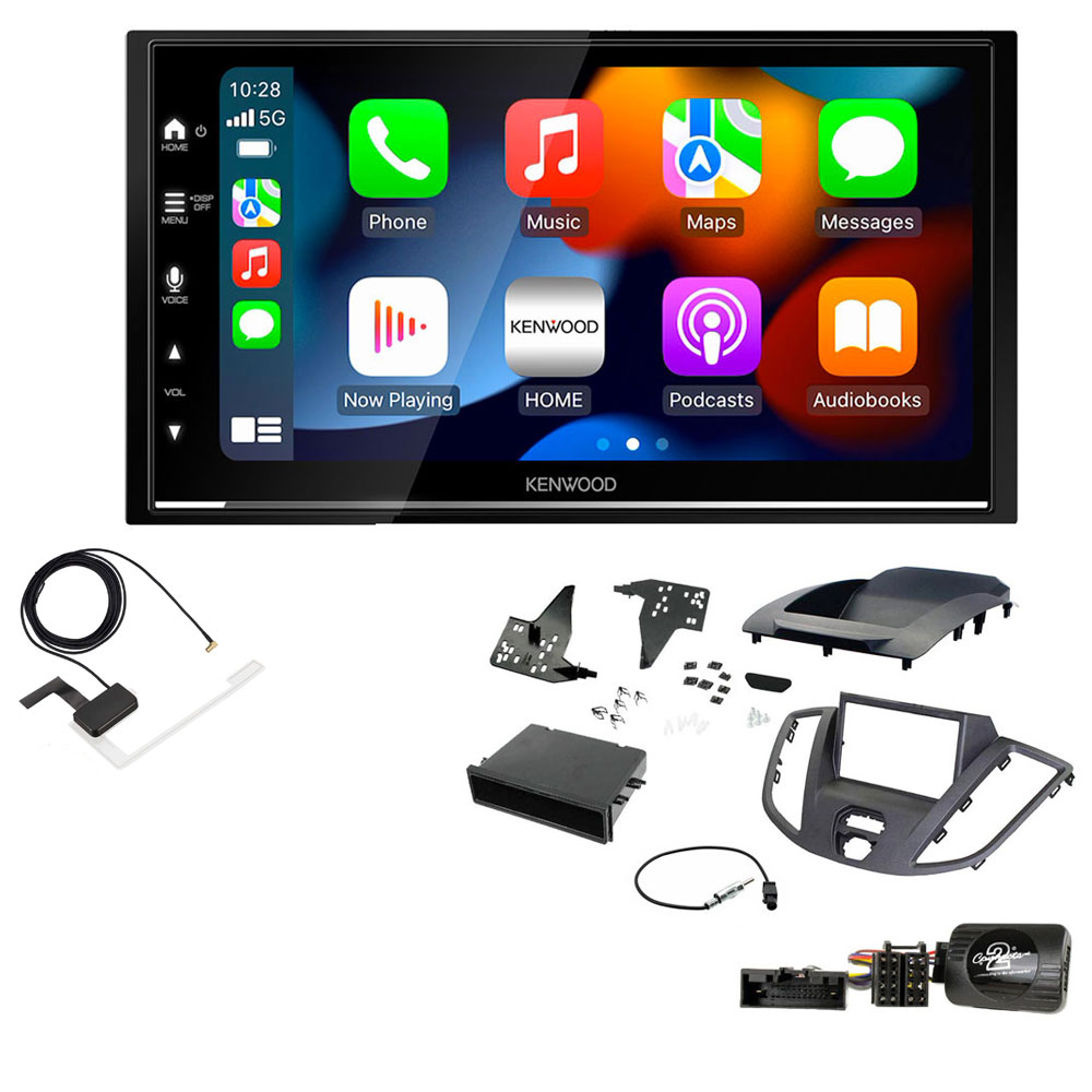 Ford Transit 2015-2021 Dark Grey Kenwood DMX7722DABS Wireless Apple CarPlay Android Auto DAB Stereo Upgrade Kit