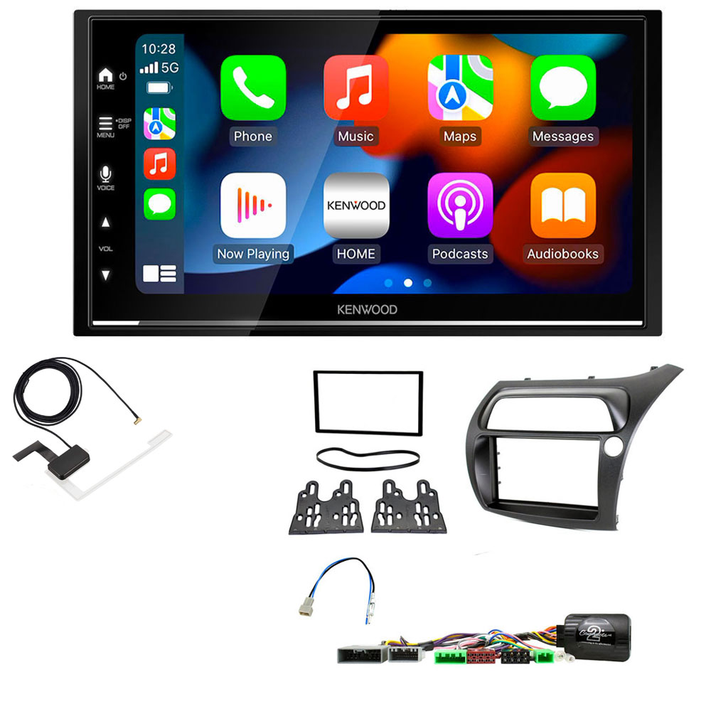 Honda Civic 2006 - 2011 Kenwood DMX7722DABS Wireless Apple CarPlay Android Auto DAB Stereo Upgrade Kit