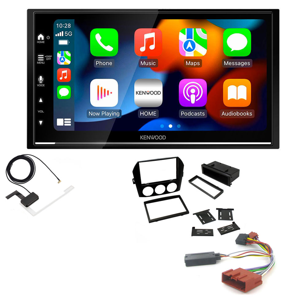 Mazda MX-5 Non-Bose 2006-2008 Kenwood DMX7722DABS Wireless Apple CarPlay Android Auto DAB Stereo Upgrade Kit