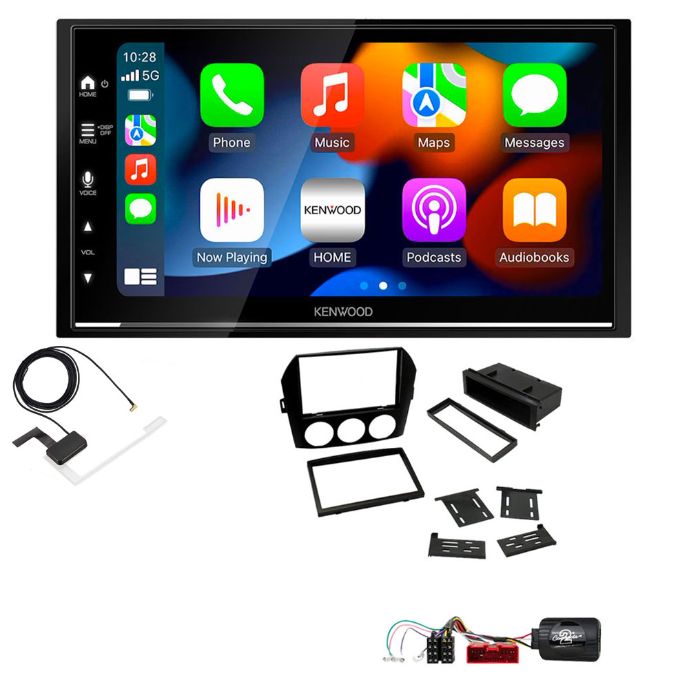 Mazda MX-5 Non-Bose Kenwood DMX7722DABS Wireless Apple CarPlay Android Auto DAB Stereo Upgrade Kit