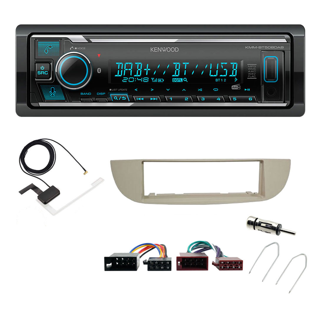 KMM-BT508DAB + FKIT-FIAT-20