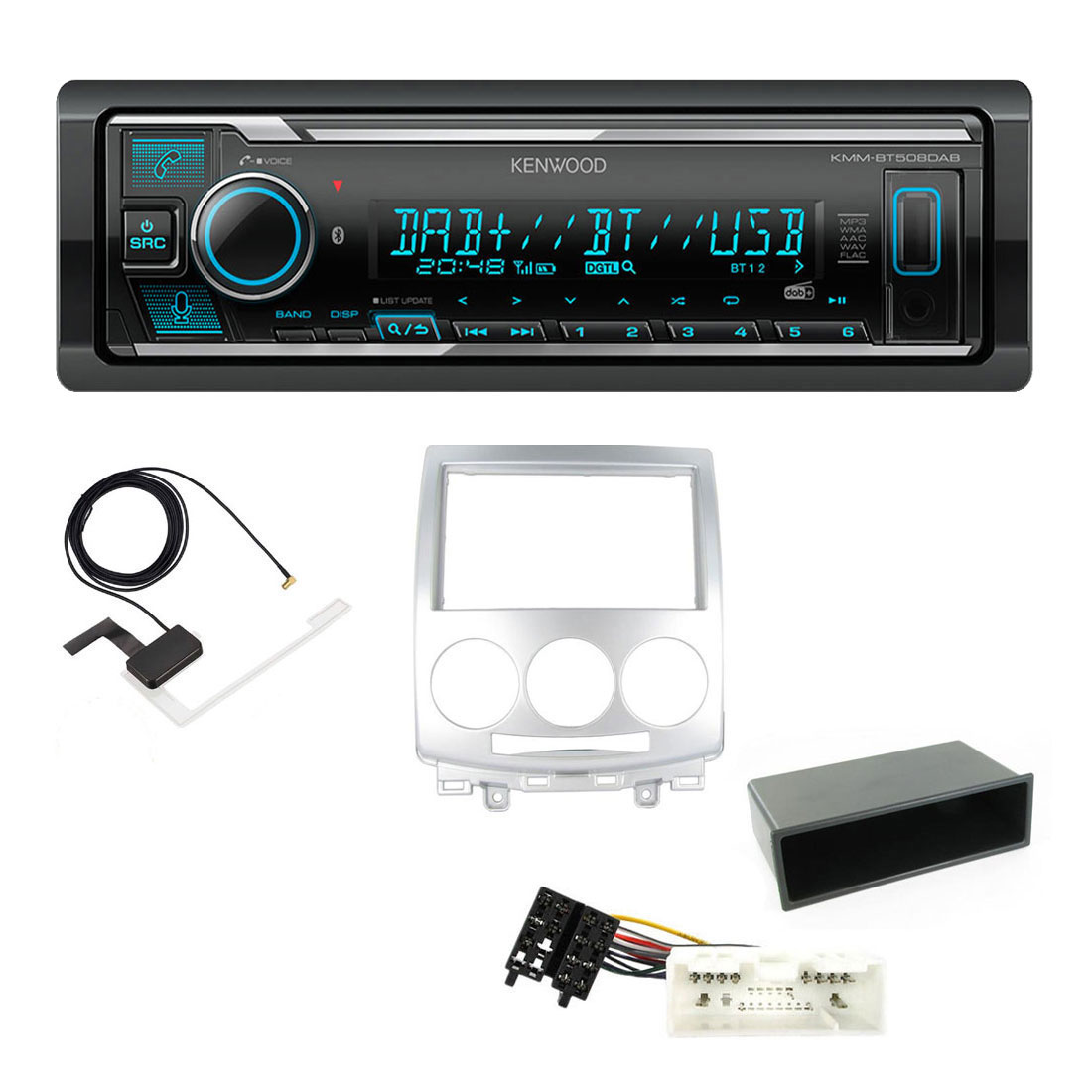 KMM-BT508DAB + FKIT-MAZDA-06