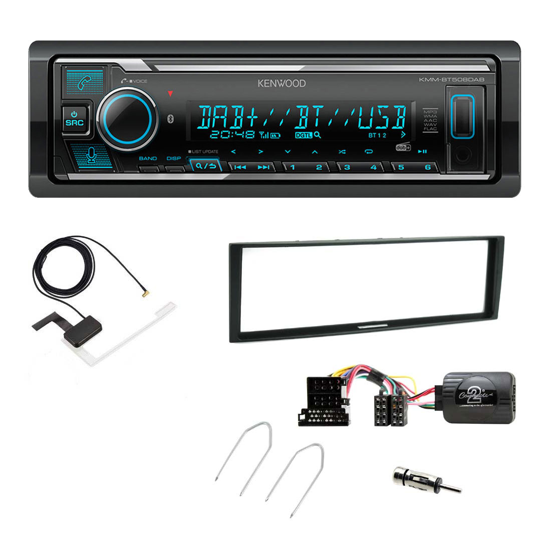 KMM-BT508DAB + FKIT-RENAULT-08