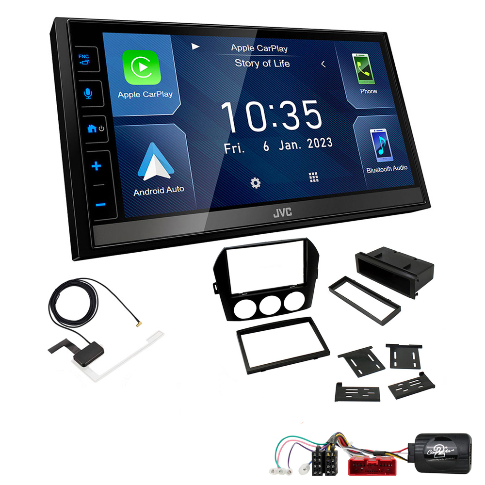 KW-M785DBW + Aerial + FKIT-MAZDA-07