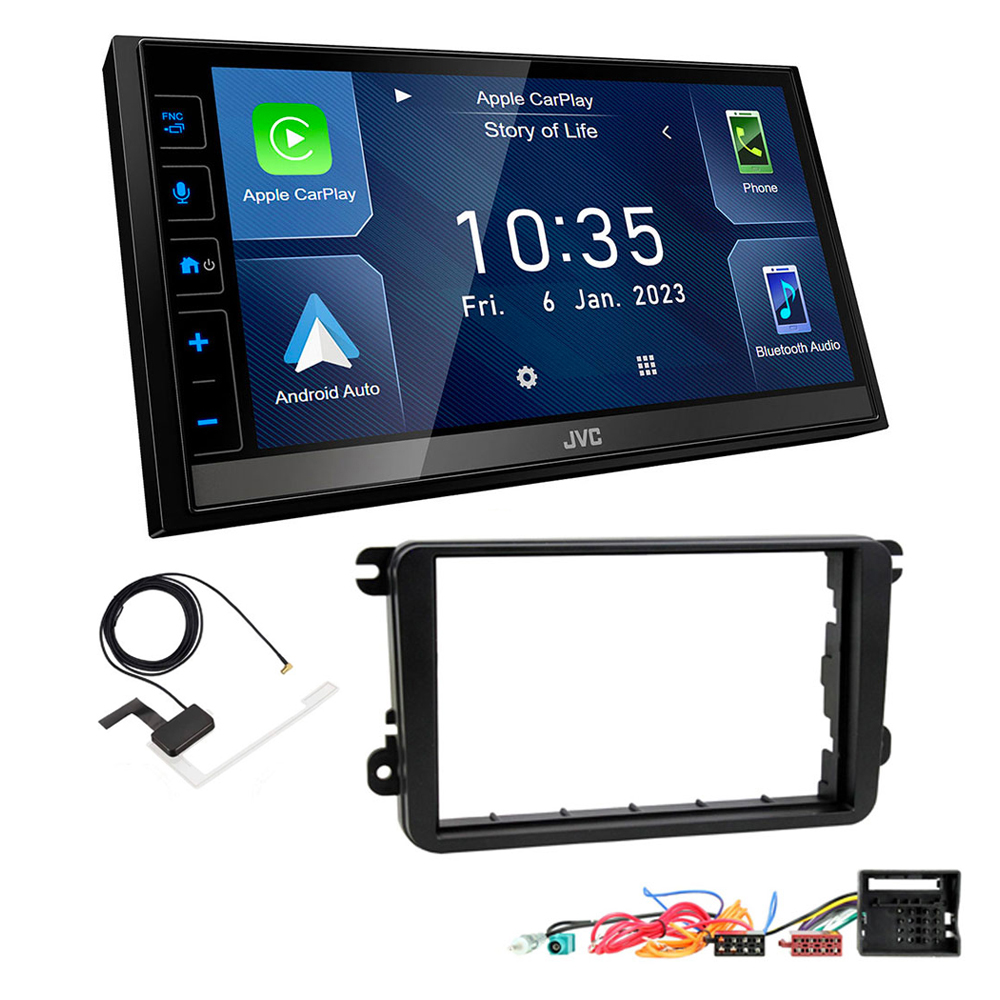KW-M785DBW + Aerial + FKIT-VW-05