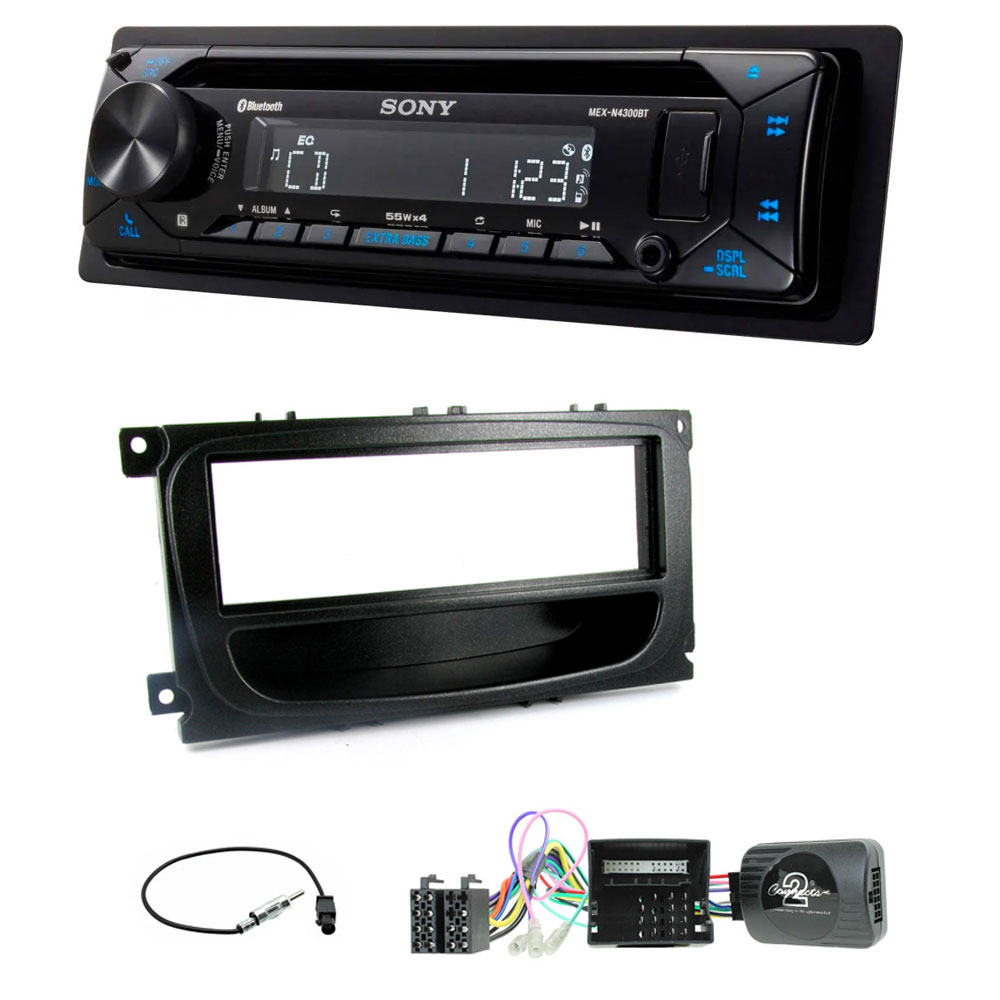 Ford Focus, Mondeo Black Bluetooth CD MP3 USB AUX iPhone iPod Car Stereo Player