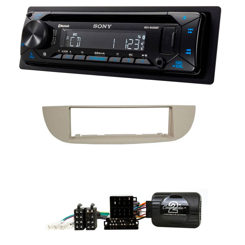 Fiat 500 (Type 312) Bluetooth CD MP3 USB AUX iPhone iPod Car Stereo Player