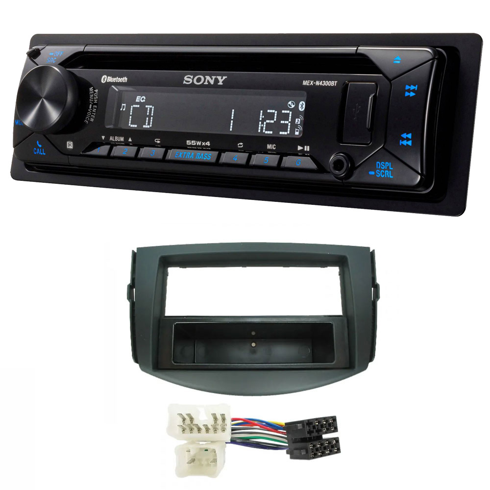 Toyota RAV4 2006-2013 Sony Bluetooth CD MP3 USB AUX iPhone iPod Car Stereo Player Upgrade Kit