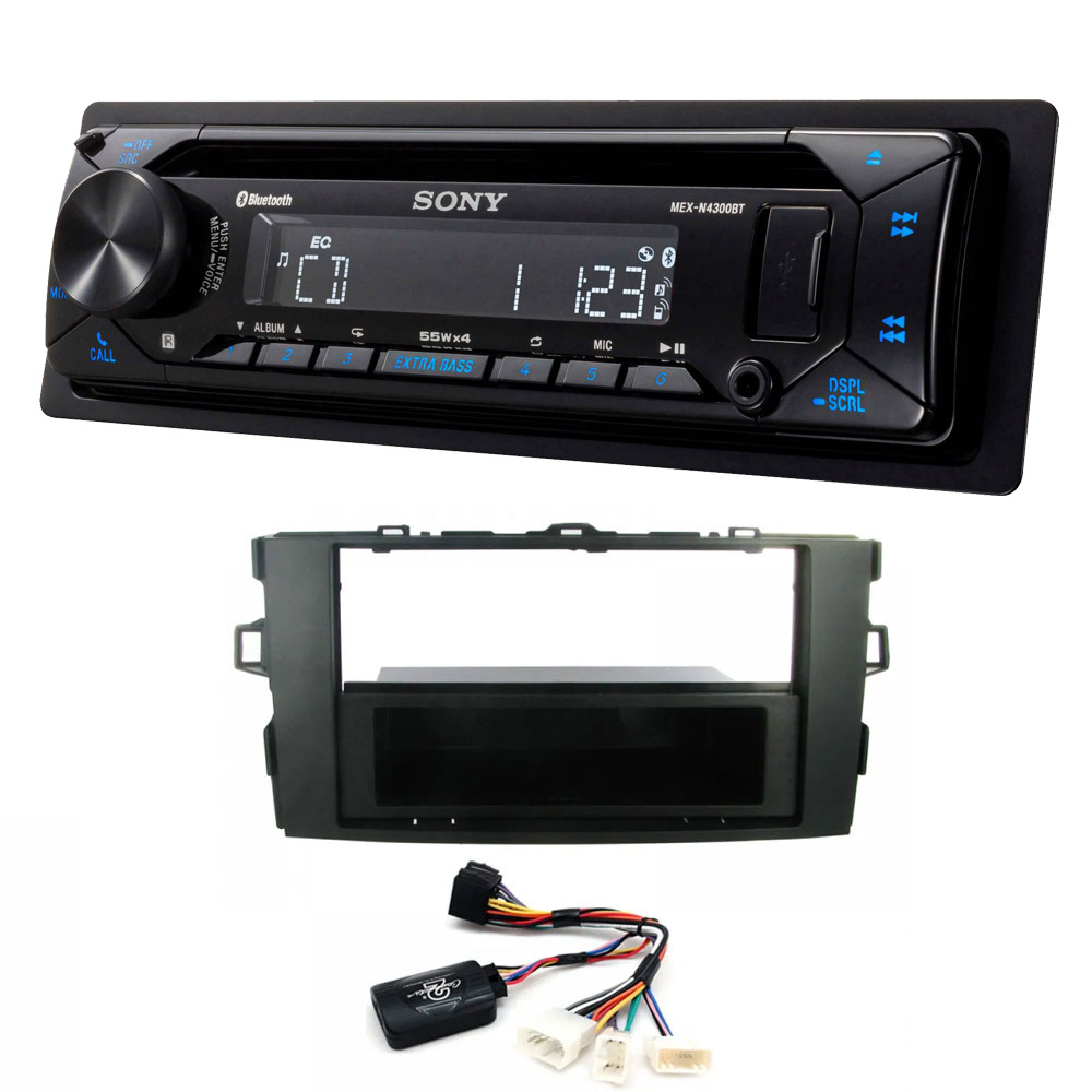 Toyota Auris 2007-2013 Sony Bluetooth CD MP3 USB AUX iPod Car Stereo Player Upgrade Kit
