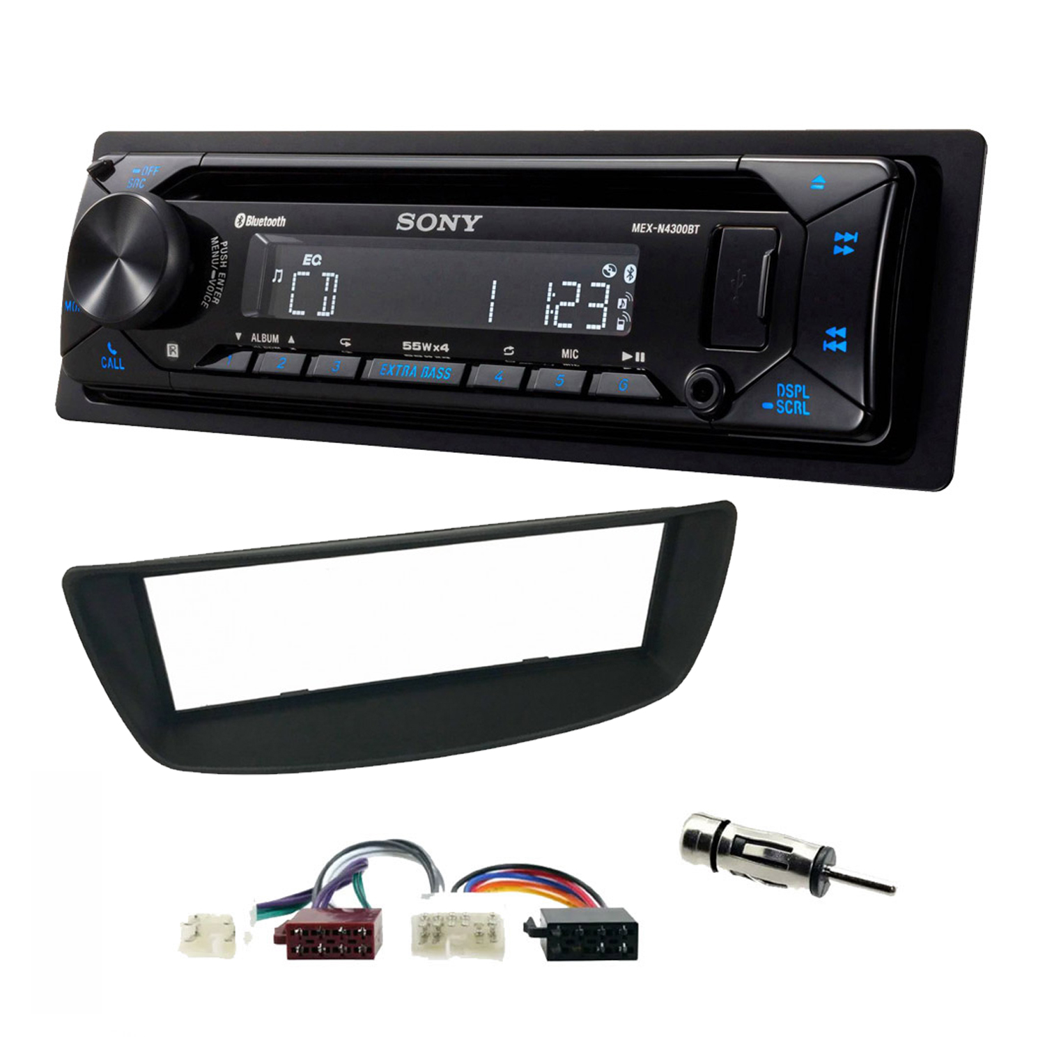 Toyota Aygo 2005 - 2014 Sony Bluetooth CD MP3 USB AUX iPhone iPod Car Stereo Player Upgrade Kit