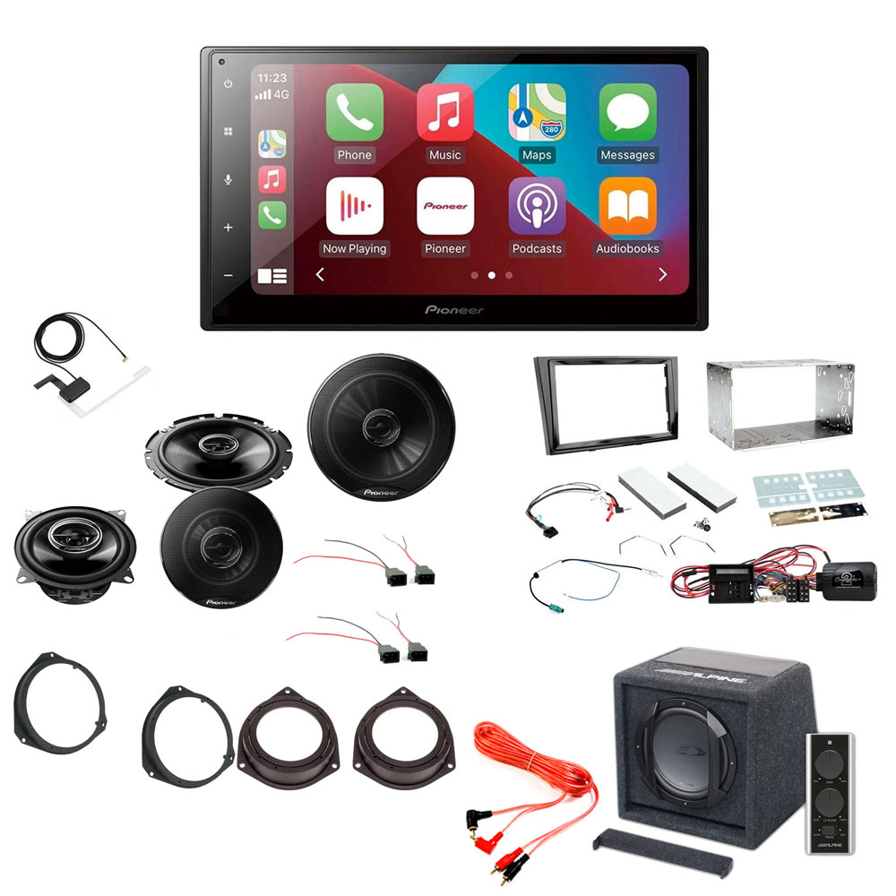 Pioneer SPH-DA160DAB + AN-DAB1 + CTKVX11 + TS-G1020F + TS-G1720F + CT25VX05 + CT25VX06 + CT55-VX01 x 2 + SWE-815 + 32-109 Apple CarPlay Stereos SPH-DA160DAB + AN-DAB1 + CTKVX11 + TS-G1020F + TS-G1720F + CT25VX05 + CT25VX06 + CT55-VX01 x 2 + SWE-815 + 32-109