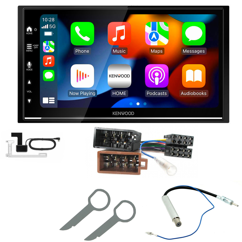 VW Golf, Lupo, Passat Kenwood DMX7722DABS Wireless Apple CarPlay Android Auto DAB Stereo Upgrade Kit