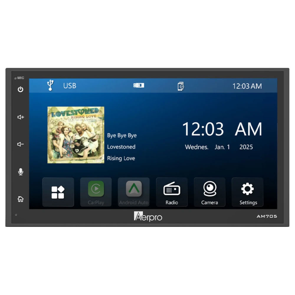 Aerpro AM705 6.8" Radio USB Bluetooth Wireless CarPlay & Android Auto Stereo AM705