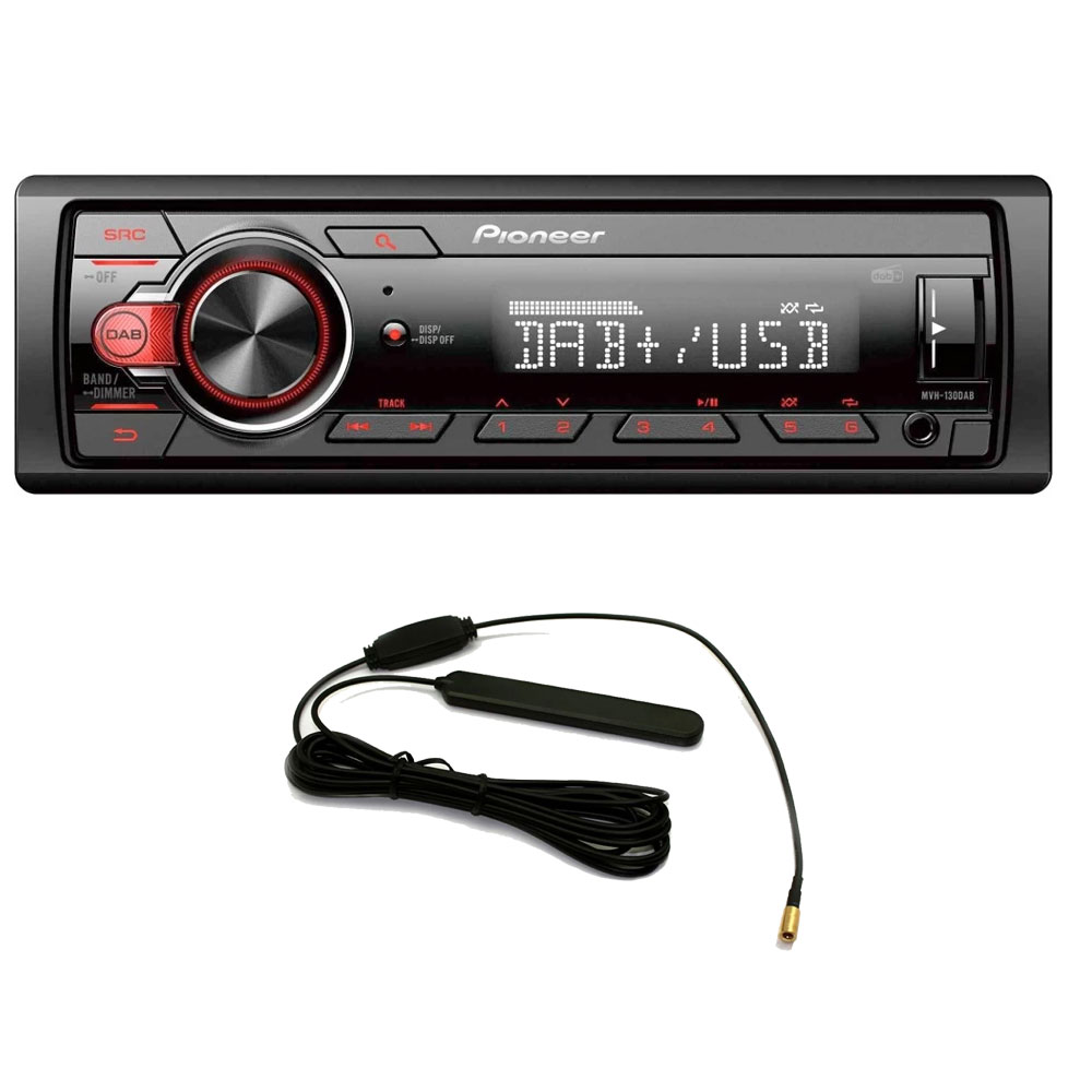 Pioneer MVH130DAB Mechless MP3 Car Radio with DAB USB Aux
