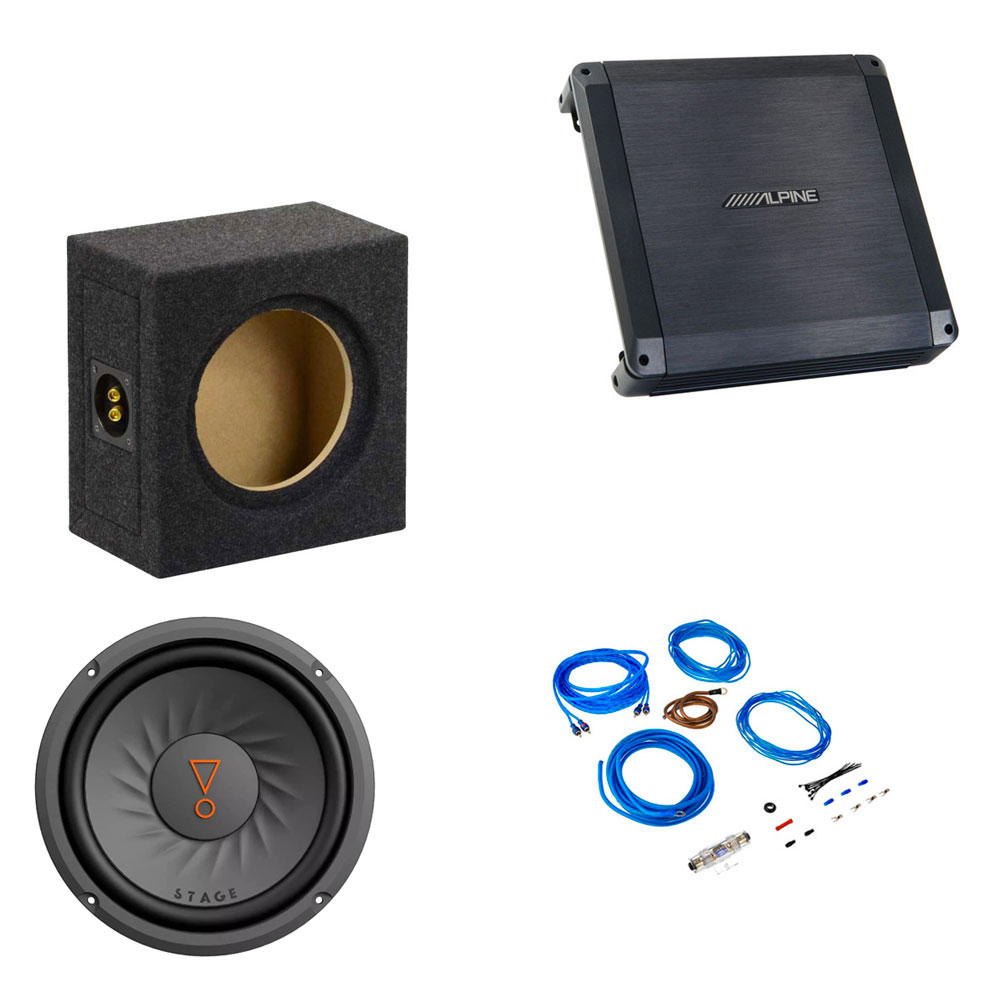 Alpine Class A B 2 Channel Car Amplifier With JBL Subwoofer